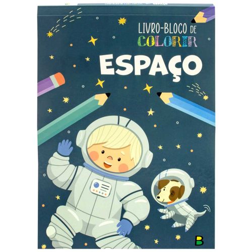 Livro Bloco P/ Colorir Espaço 22cm Todo Livro