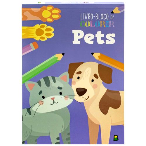 Livro Bloco P/ Colorir Pets 22cm Todo Livro