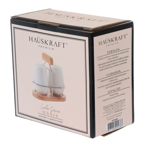 Saleiro e Pimenteiro Oásis 90ml em Cerâmica Hauskraft