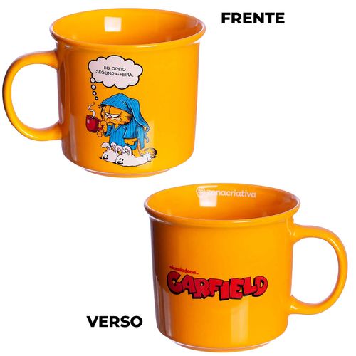 Caneca Tom Garfield 350ml em Cerâmica Zona Criativa