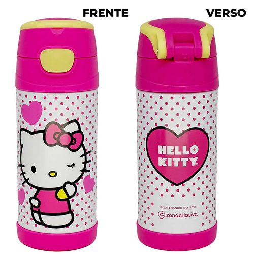Garrafa Térmica Infantil Hello Kitty 350ml em Aço Inox Zona Criativa