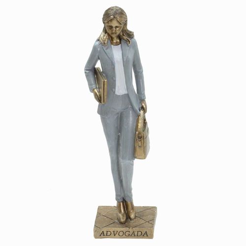 Mulher Advogada Decorativa 24cm em Resina Mabruk