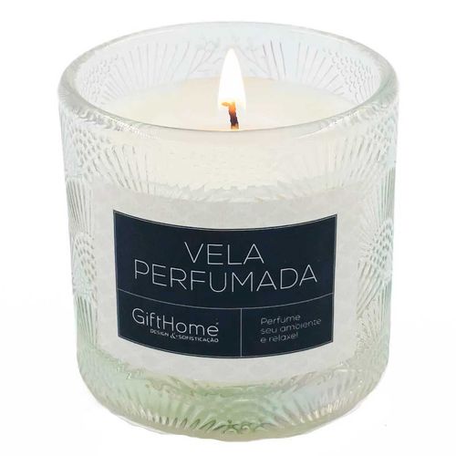 Vela Decorativa Aromática 7x7cm Em Vidro Gifthome
