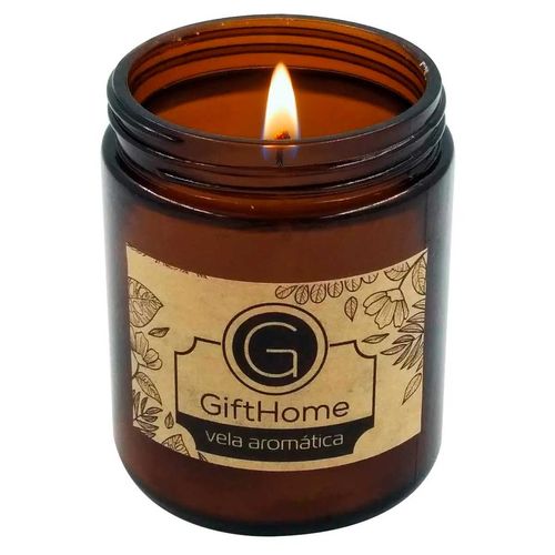 Vela Aromática C/ Tampa 8,5x7cm em Parafina GiftHome