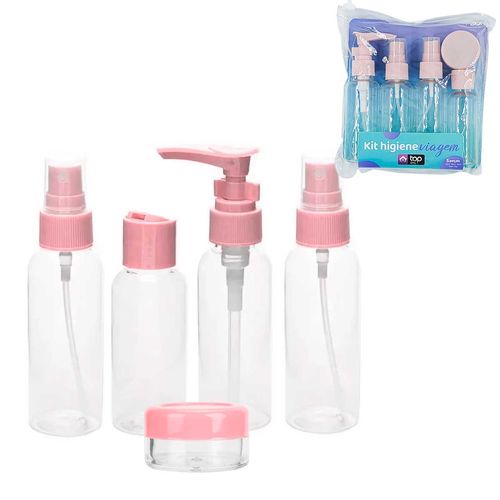 Kit Viagem C/ Bolsa 5 Peças em Plástico Top Útil