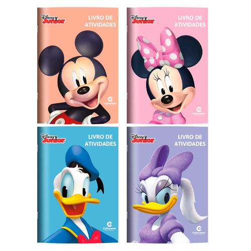 Kit Mini Livro de Atividades Disney Junior 4 Peças em Papel Culturama