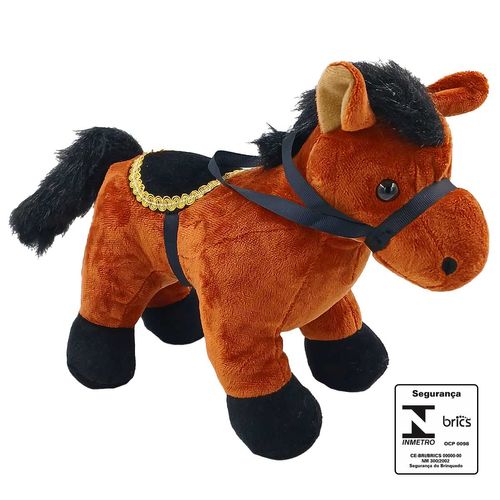 Cavalo Decorativo 25cm em Pelúcia Fizzy
