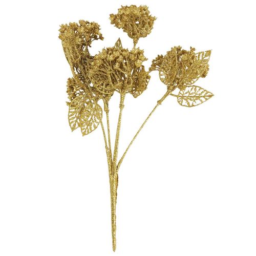 Flor Permanente C/ Glitter 32cm em Plástico Multiart