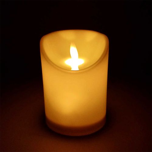 Vela Led Decorativa C/ Movimento 10x7,5cm em Plástico Tokyo Design