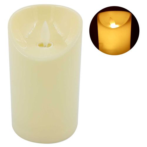 Vela Led Decorativa C/ Movimento 12,5x7,5cm em Plástico Tokyo Design