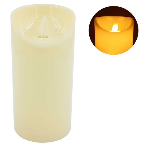 Vela Led Decorativa C/ Movimento 15x7,5cm em Plástico Tokyo Design