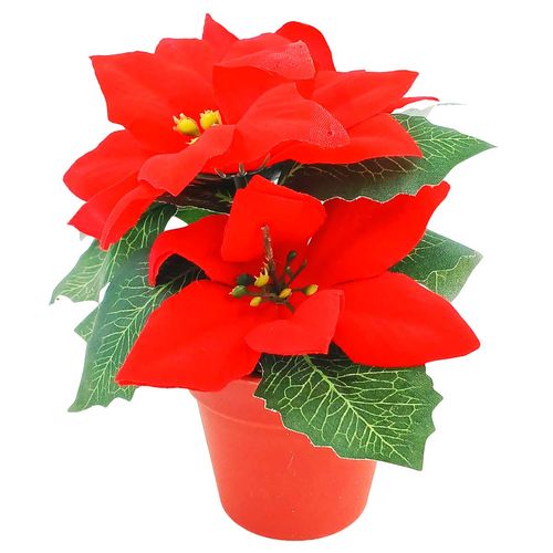 Vaso Natalino Decorativo 14cm em Plástico Multiart