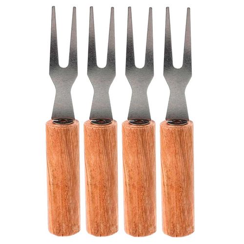 Kit Garfos P/ Petiscos 4 Peças 11cm em Metal Livon