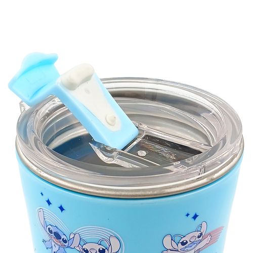 Copo C/ Tampa Stitch Namorados 500ml em Aço Inox Zona Criativa