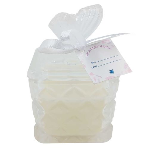 Vela Aromática C/ Suporte Butterfly em Vidro GiftHome