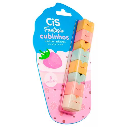 Jogo de Mini Borracha Cubinhos 8 Peças em Borracha Cis