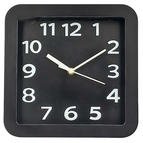 Relógio de Parede Quadrado 28cm em Plástico Livon
