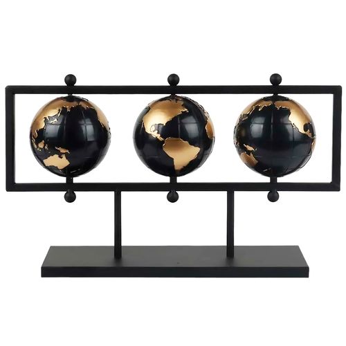 Globo Terrestre Decorativo 32x18,5x9cm em Metal Fullfit