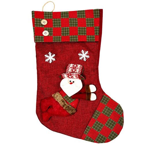 Bota C/ Boneco Natalina 45cm em Poliéster Rio Master