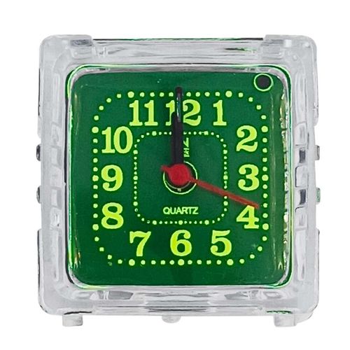 Relógio de Mesa Quadrado 7x7cm em Plástico Imporiente