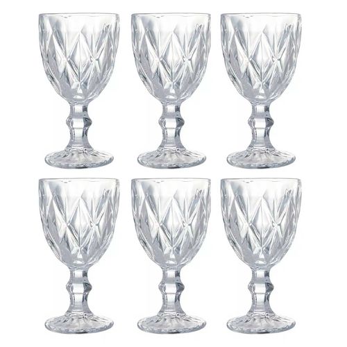 Jogo de Taças P/ Licor Diamond 6 Peças 50ml em Vidro Kehome