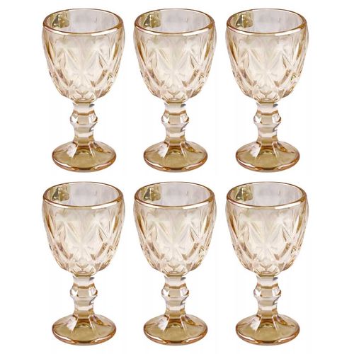 Jogo de Taças P/ Licor Diamond 6 Peças 50ml em Vidro Kehome