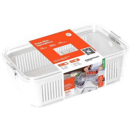 Pote Slim Hermético 2570ml em Plástico Paramount Plásticos