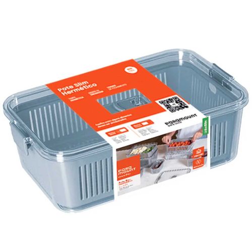 Pote Slim Hermético 2570ml em Plástico Paramount Plásticos