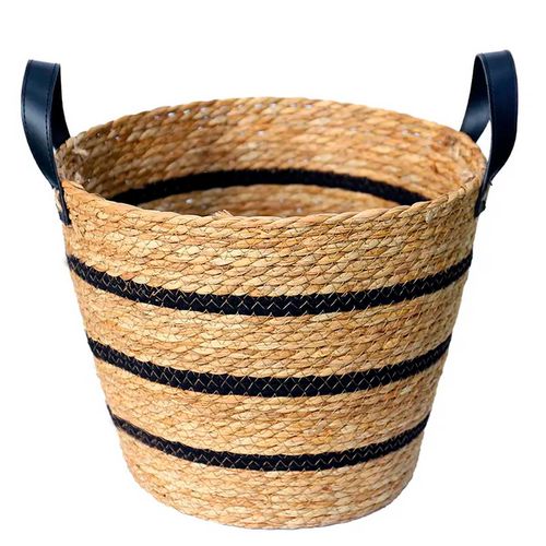 Cesto Decorativo C/ Alça 33x28cm em Fibra Natural Paramount Plásticos