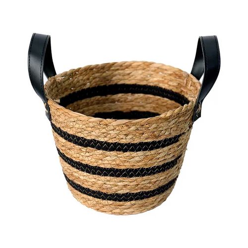 Cesto Decorativo C/ Alça 24x18cm em Fibra Natural Paramount Plásticos