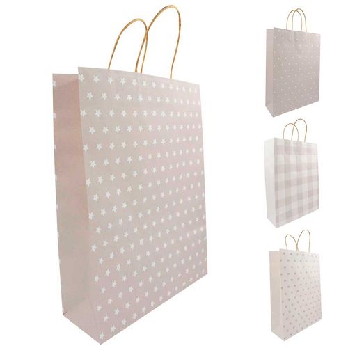 Sacola P/ Presente C/ Glitter 42x32cm em Papel Rio Master