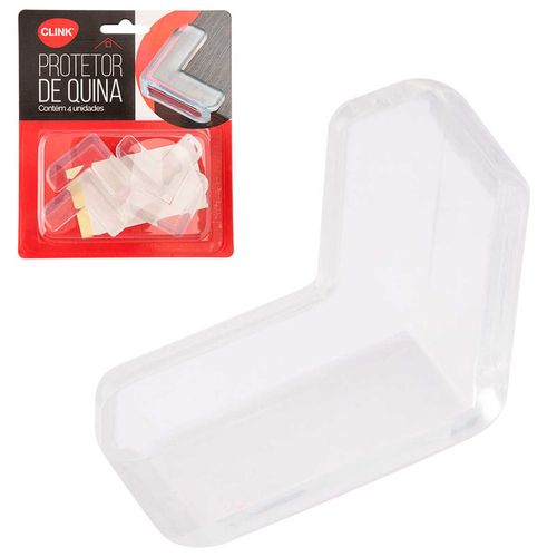 Kit Protetor de Quina 4 Peças 4x4cm em Plástico Clink