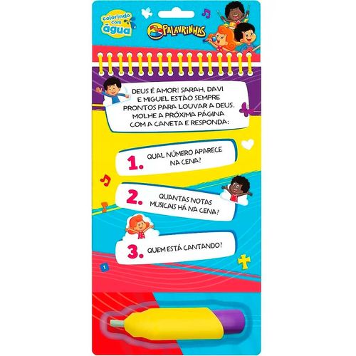 Livro Aquabook 3 Palavrinhas 23x13,5cm em Papel Magic Kids