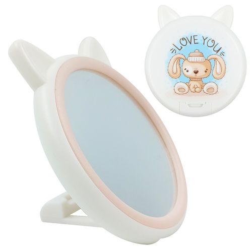 Espelho de Bolsa Gato 7x7cm em Plástico Imporiente