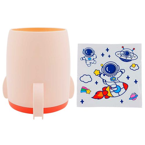 Porta Lápis Foguete 10x8cm em Plástico Interponte