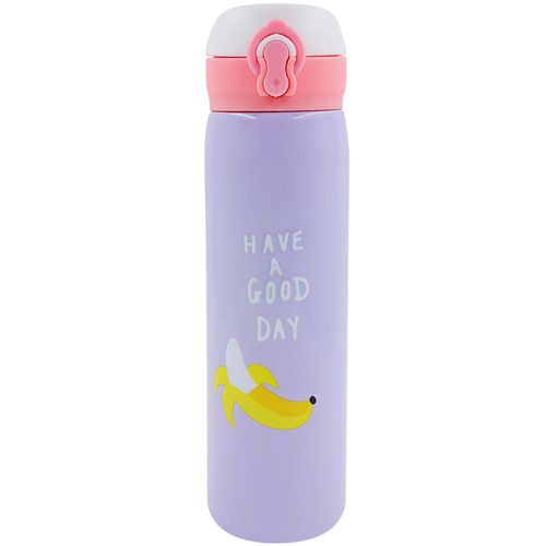 Garrafa Térmica Frutas Divertidas 500ml em Aço Inox Top Útil