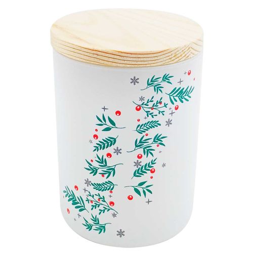 Vela Perfumada Natalina C/ Suporte 6,5x8cm em Vidro Cascavel