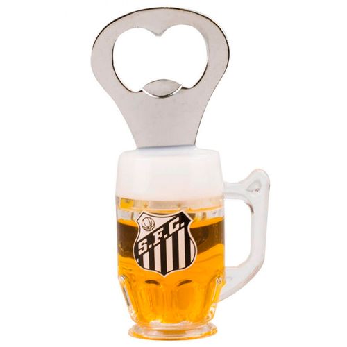 Abridor de Garrafa Santo FC 10cm em Metal Mileno