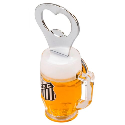 Abridor de Garrafa Santo FC 10cm em Metal Mileno