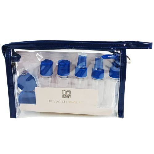 Kit Viagem C/ Nécessaire 9 Peças em Plástico Tokyo Design