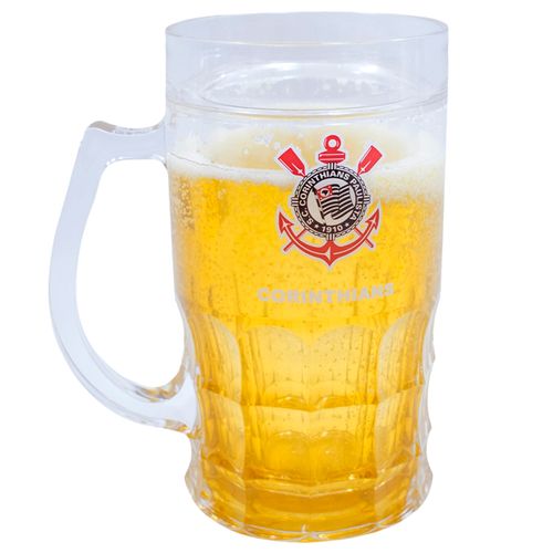 Caneca P/Chopp Gel Térmico Corinthians 400ml em Plástico Mileno