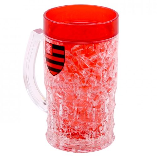 Caneca C/ Gel Térmico Flamengo 400ml em Acrílico Mileno