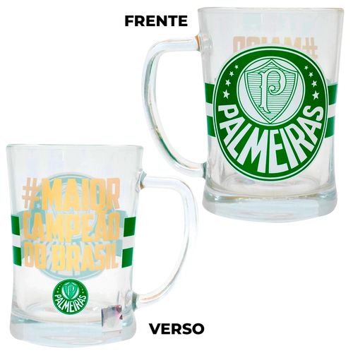 Caneca Palmeiras 650ml em Vidro Mileno