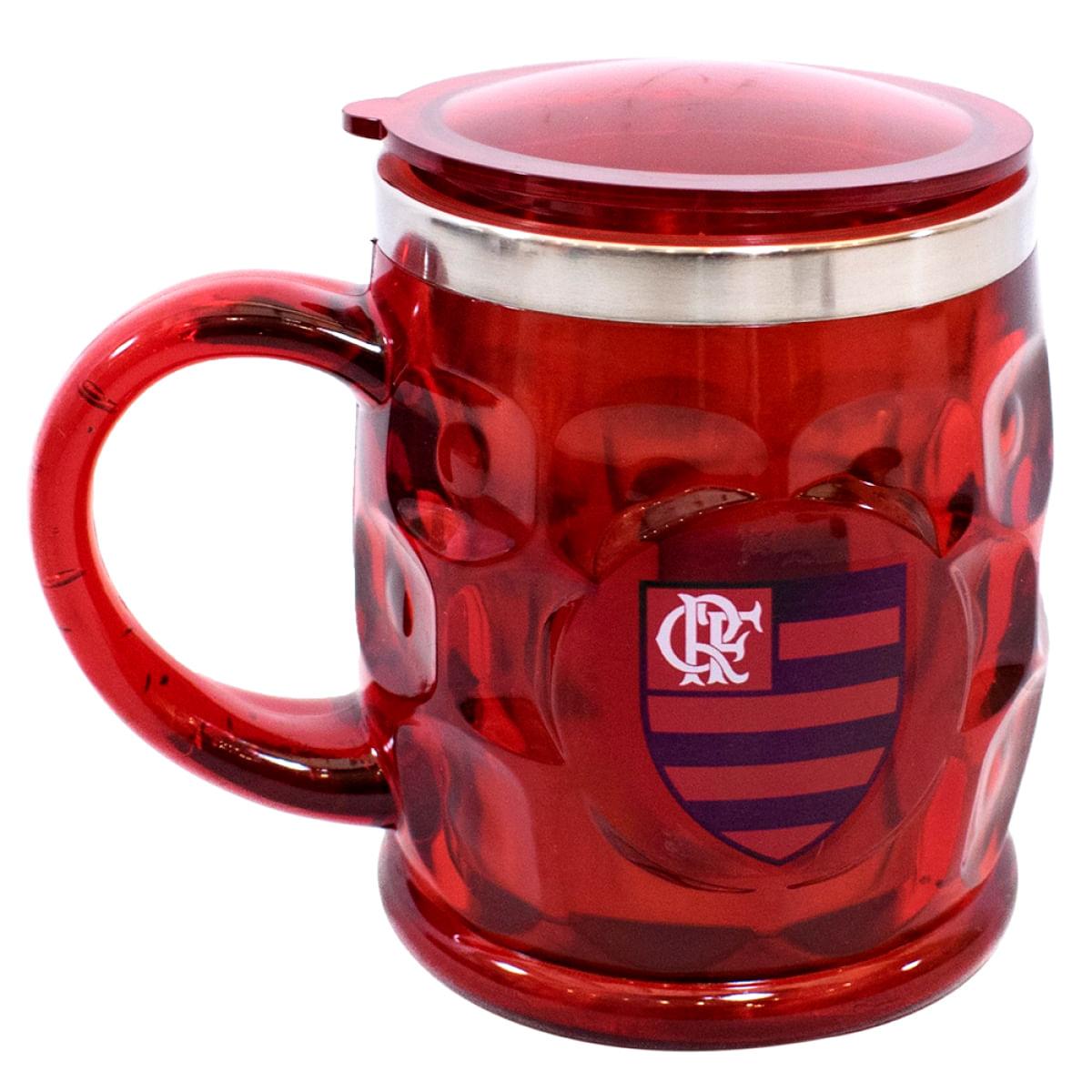 Caneca Térmica 500ml Flamengo em Aço Inox Mileno