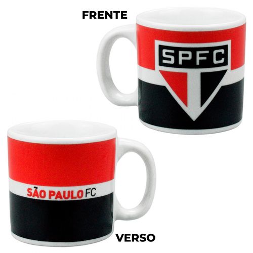 Caneca São Paulo 120ml em Porcelana Mileno
