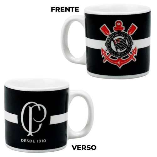 Caneca Corinthians 120ml em Porcelana Mileno