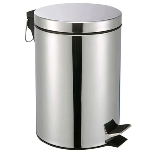 Lixeira Redonda C/ Pedal 8L em Aço Inox Wellmix