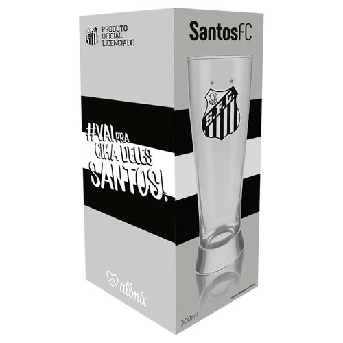 Copo Santos FC 300ml em Vidro ALLMIX
