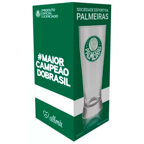 Copo Palmeiras 300ml em Vidro ALLMIX
