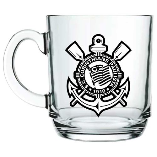 Caneca Corinthians 300ml em Vidro ALLMIX